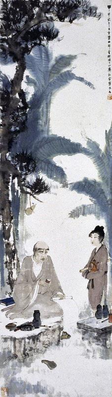 drunken monk 1944 Fu Baoshi traditional Chinese Oil Paintings